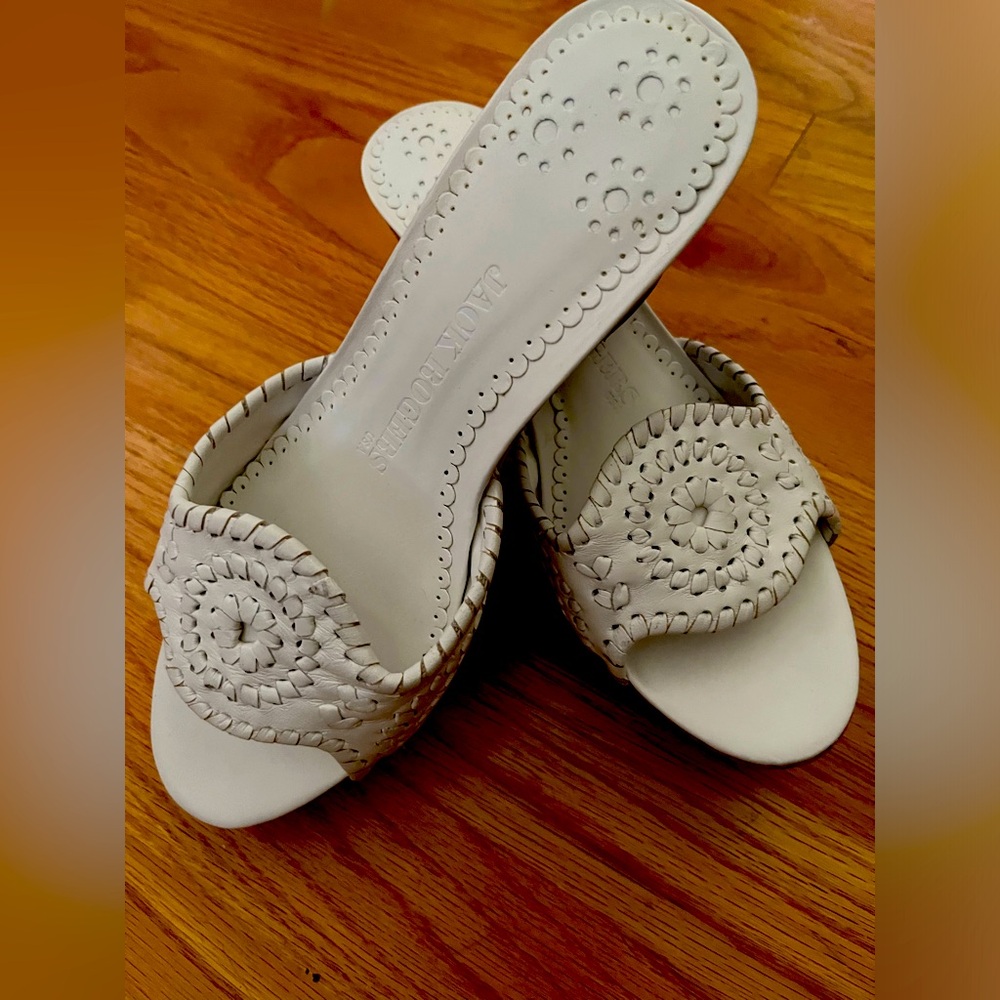 Jack Rogers, mid cork wedges, whip stitching size 7